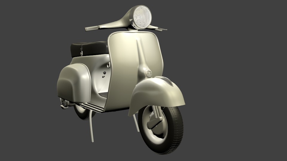 vespa velloce low poly preview image 1